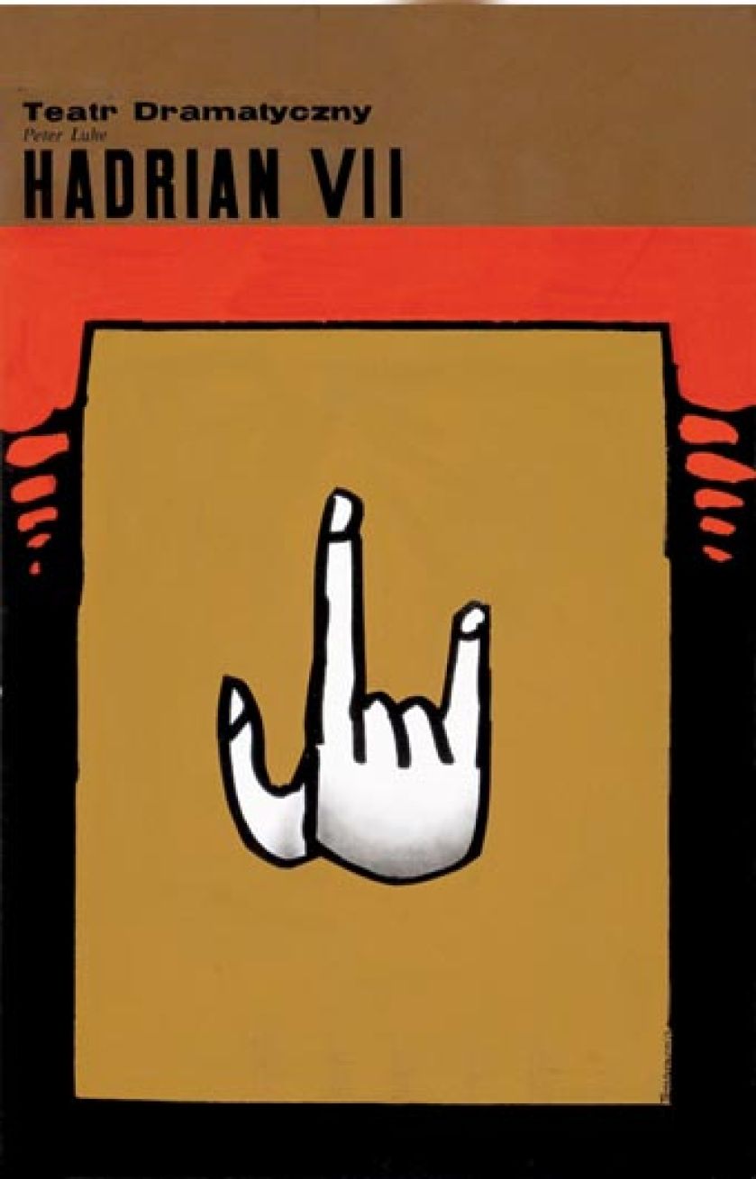 Henryk Tomaszewski, Hadrian VII , Teatr Dramatyczny, 1969 r., GALERIA GRAFIKI I PLAKATU