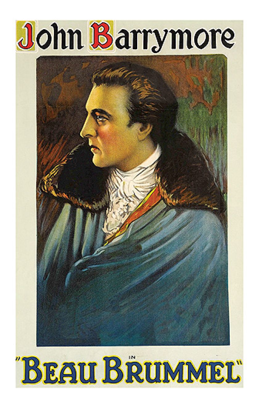 John Barrymore na plakacie do filmu Beau Brummell , 1924 r.,