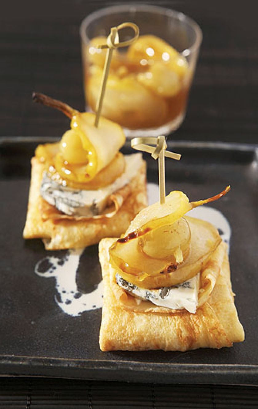 Naleśniki z gorgonzola i gruszkami