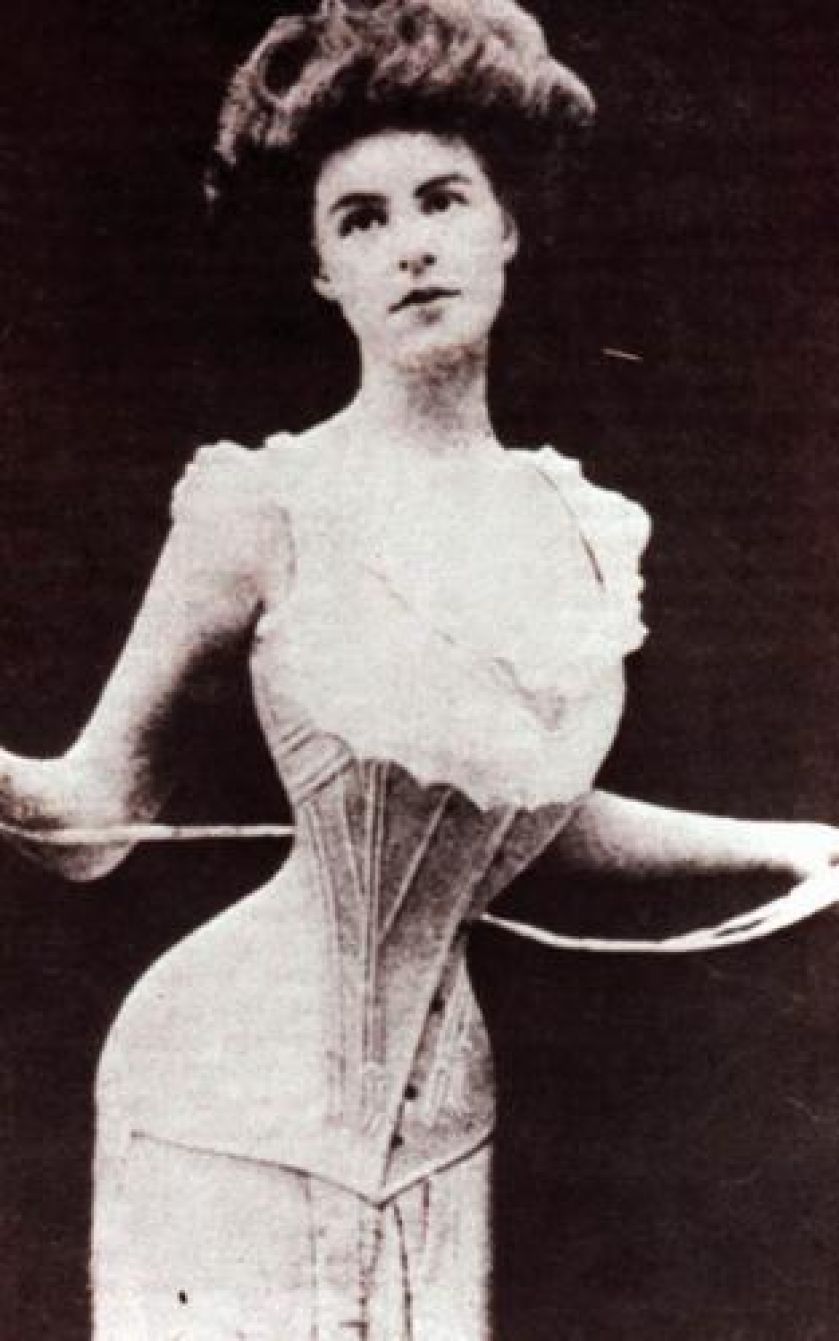 Gorset z podwiązkami do pończoch, ok. 1900 r.