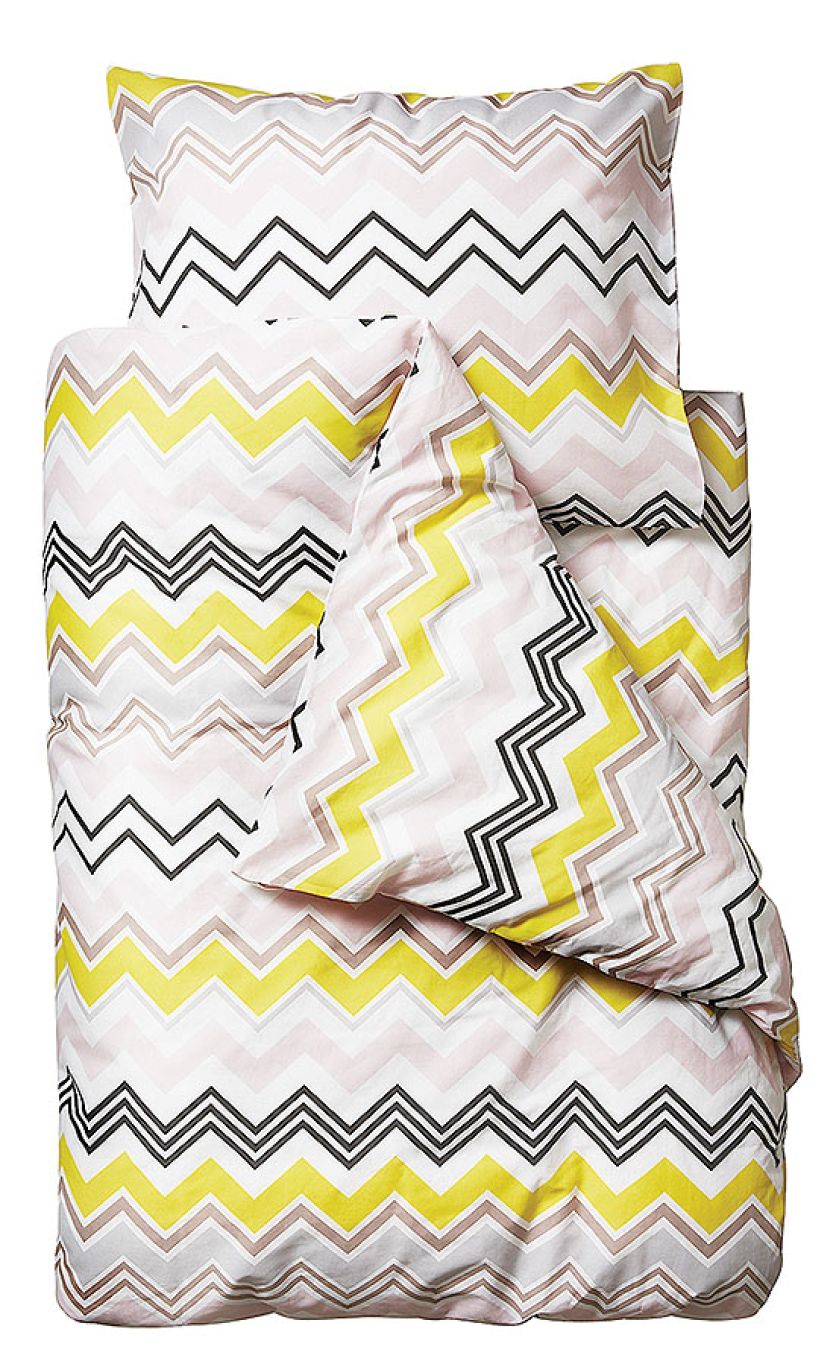 Pościel z cienkiej bawełny we wzorzyste nadruki.