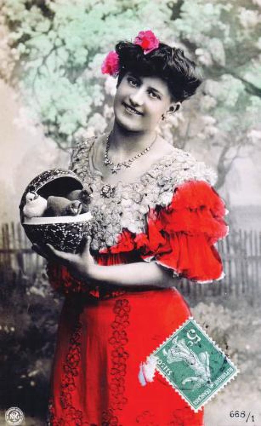 Pocztówka z Francji, około 1900 r., fot. FREE