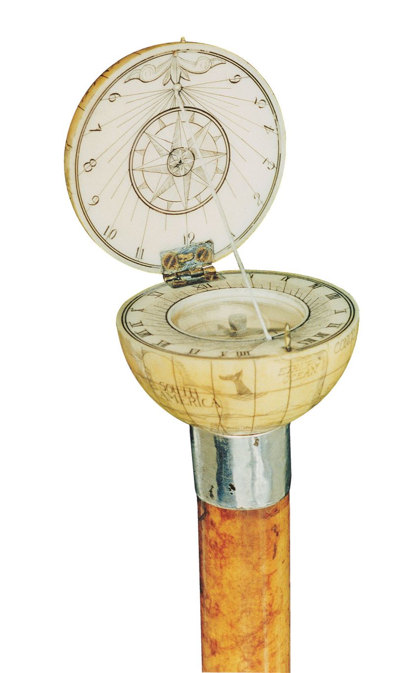 Kompas w kształcie globusa z kości słoniowej, XIX w.