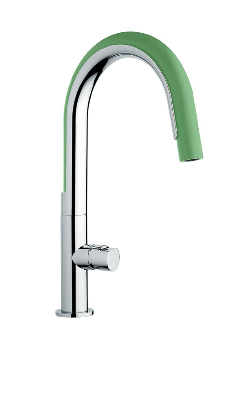 Włoskie baterie chromowane z wymiennymi kolorowymi wylewkami, MAMOLI