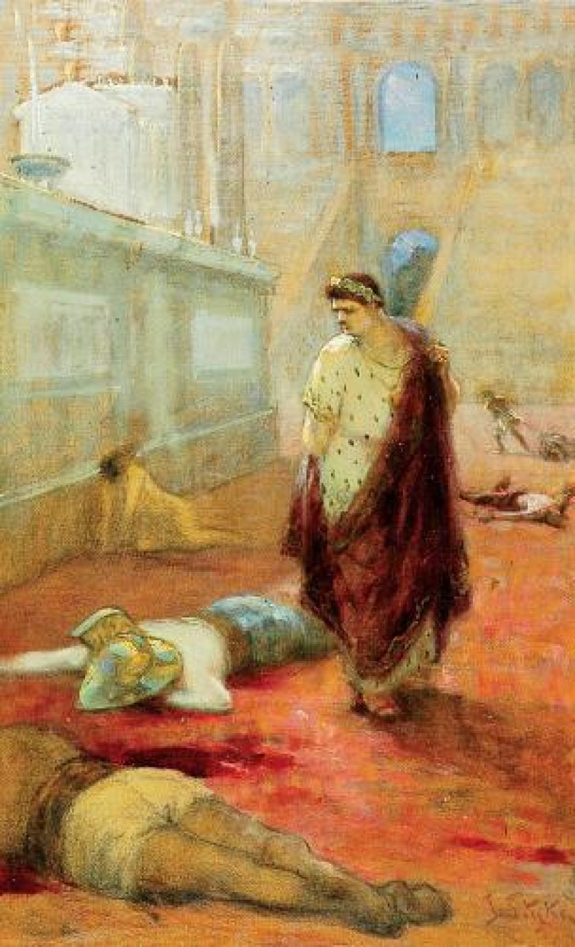 Jan Styka- Neron oglądający ofiary igrzysk , cw 8000 zł, REMPEX