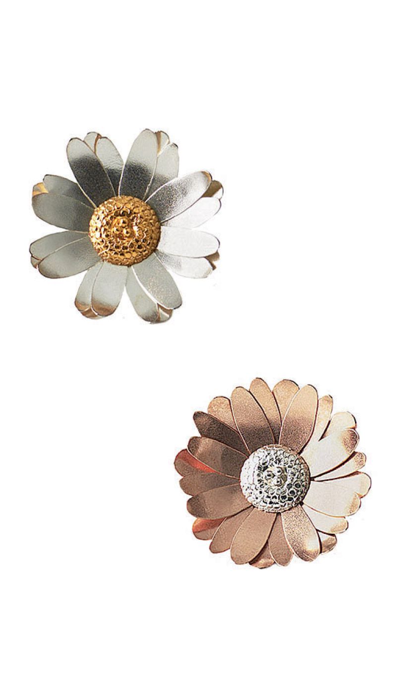 pierścionki z margaretką i peonią, z japońskiego atelier, tocoha.com