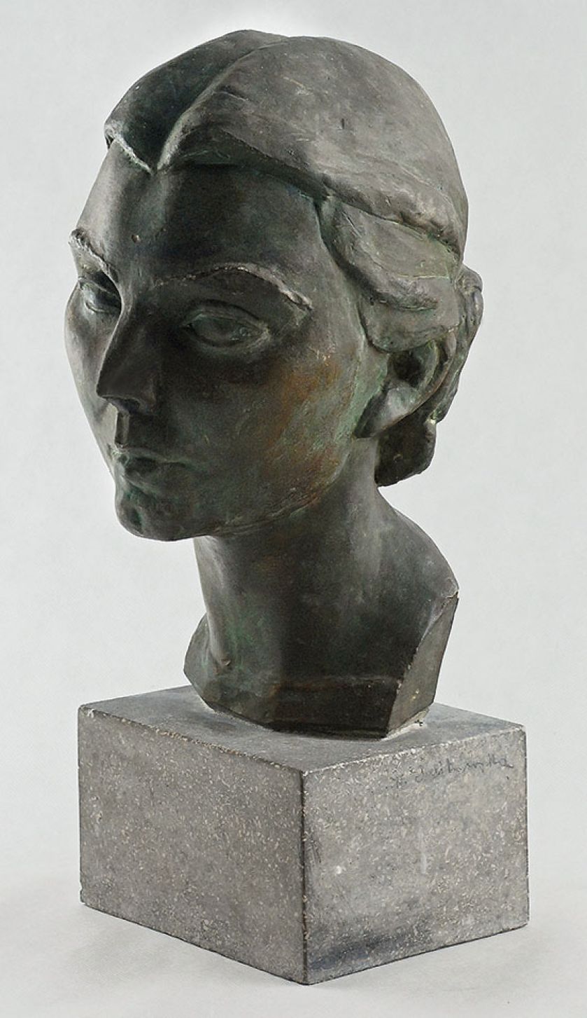 Głowa kobieca. Henryk Kuna: życie i twórczość rzeźbiarza