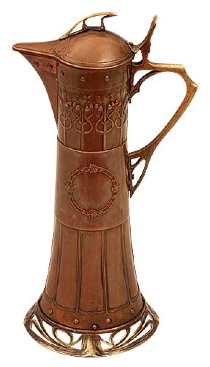 Secesyjny dzban do wina, pocz. XX w., cw 4200 zł, niesprzedany, REMPEX.