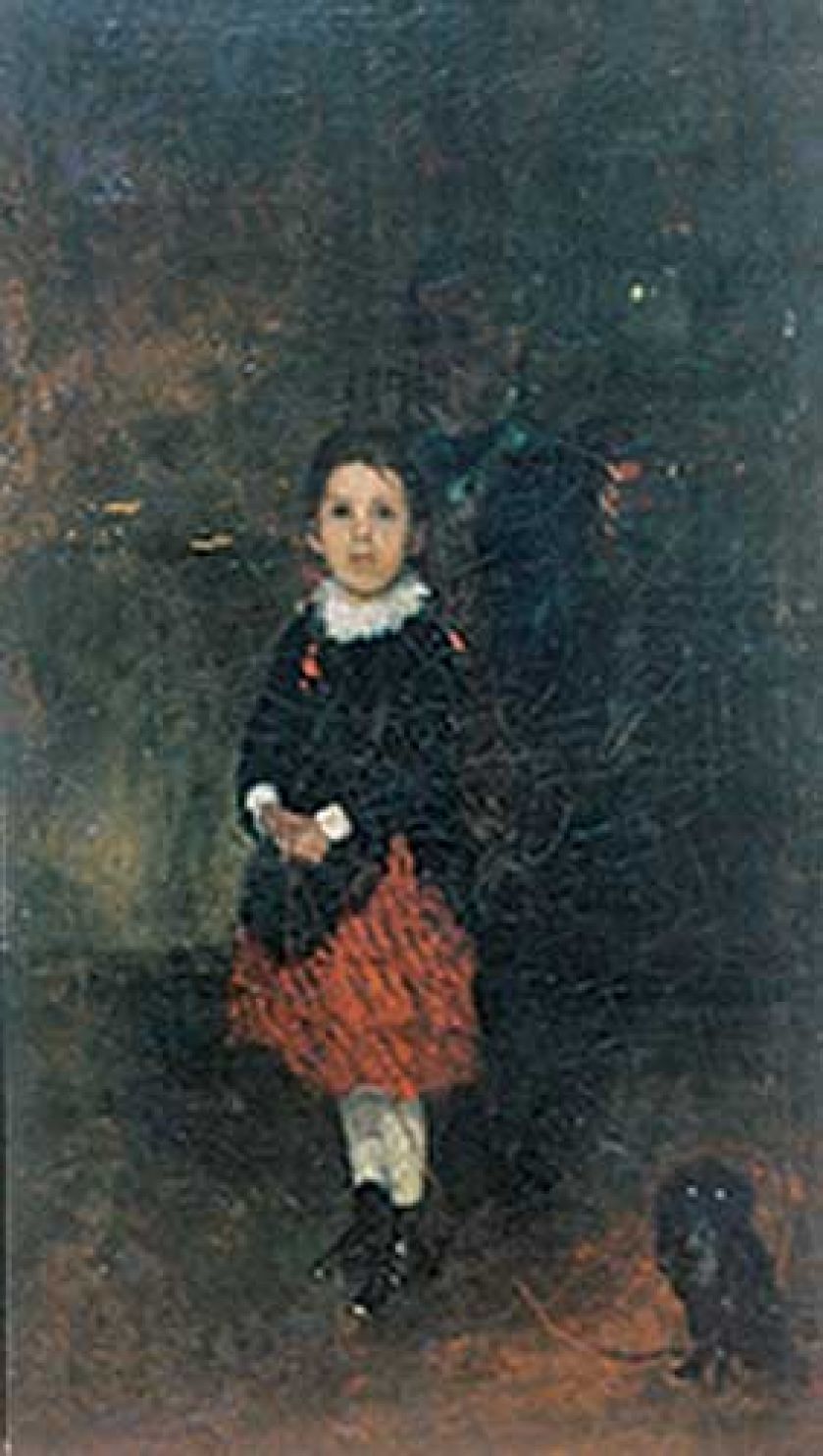 Adam Chmielowski, Dziewczynka z pieskiem - portret Wandy Chojeckiej 1874 r., zbiory Zgromadzenia Braci Albertynów, Kraków