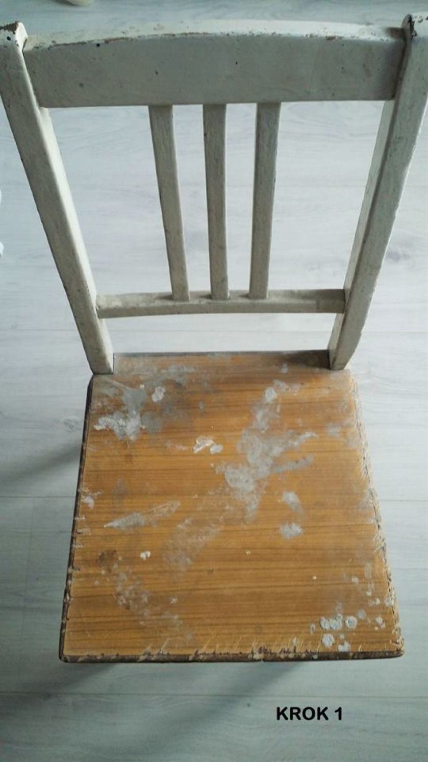 Zrób to sam: krzesło w stylu shabby chic