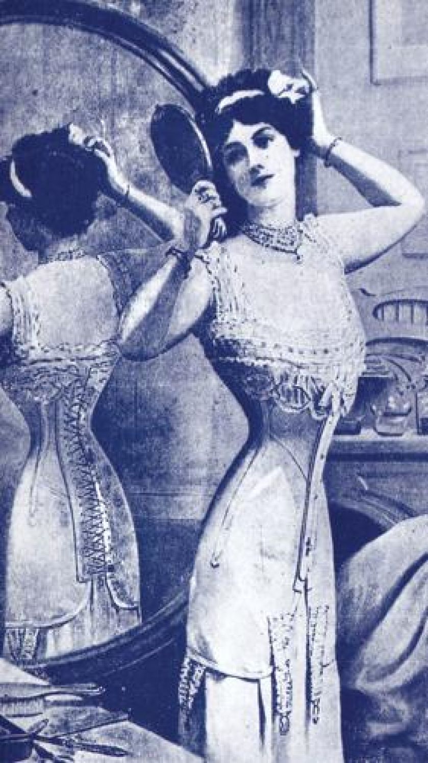 Reklama gorsetu, XIX w. Historia gorsetu