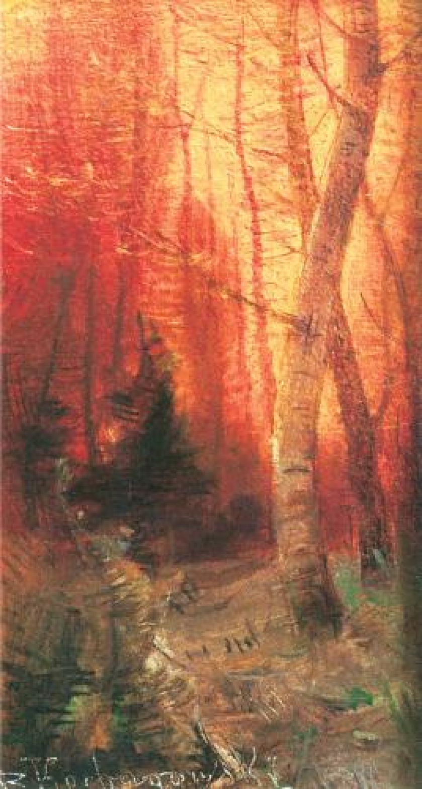 Roman Kochanowski, Jesienny pejzaż ok. 1925 r., własność prywatna.