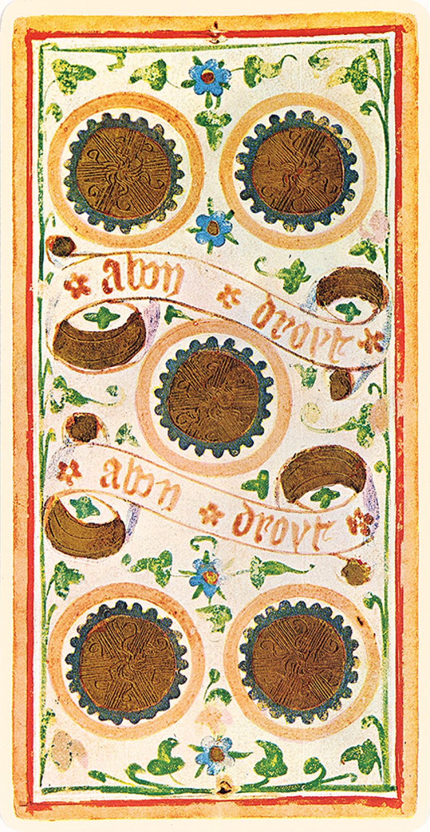 Królowa Denarów i Pięć Monet, karty tarota należące do Francesca Sforzy i Bianki Marii Visconti, 1441-1447 r.