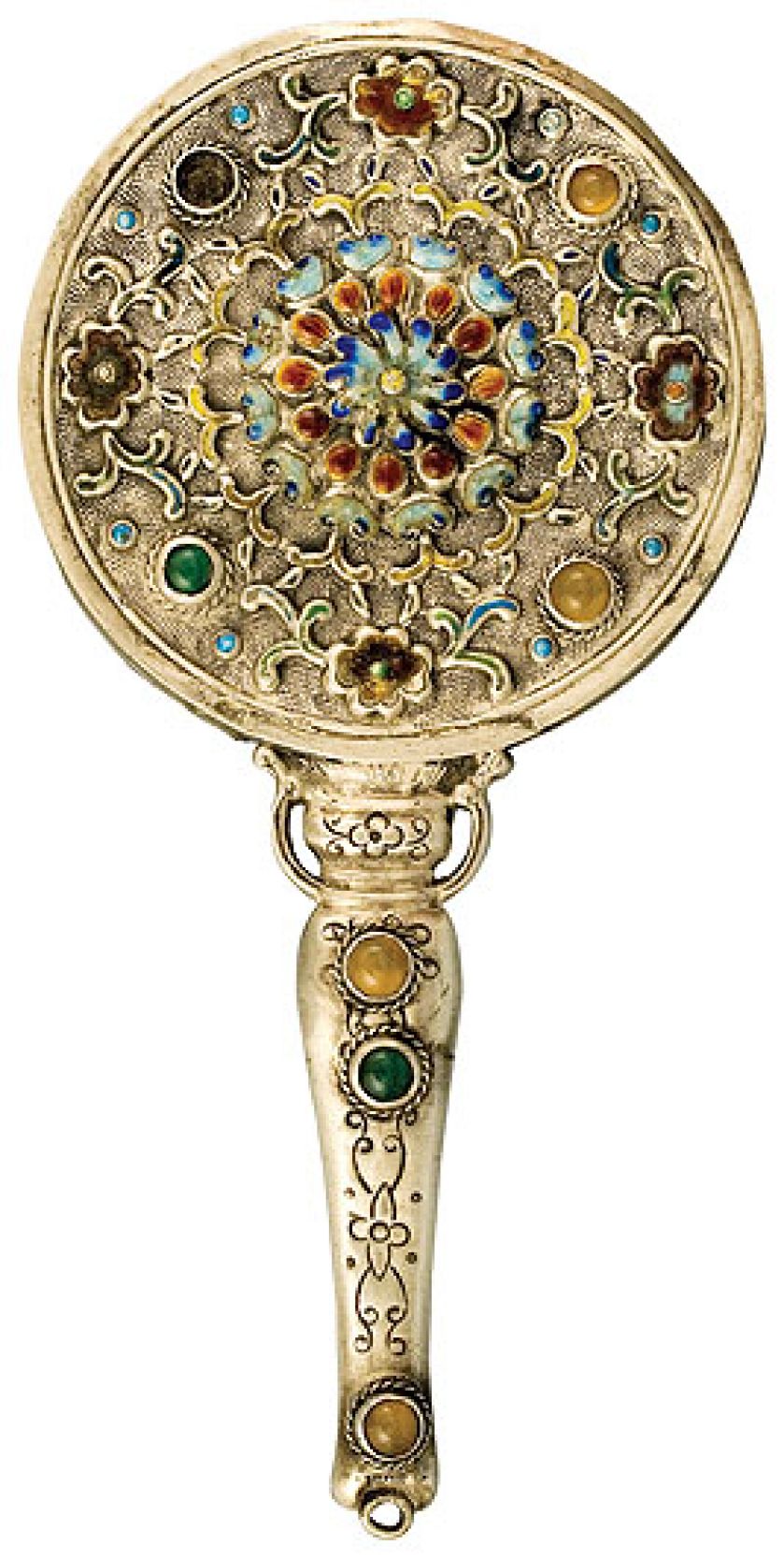 Lusterko wysadzane kamieniami, XX w., Ostoya