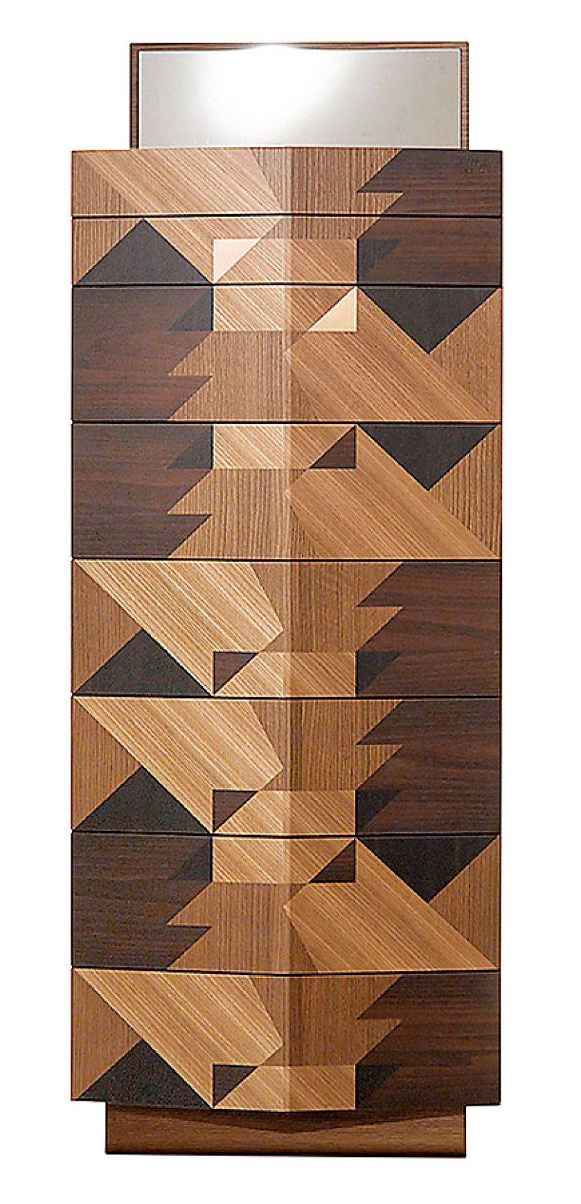 Wysuwane lustro, ozdobne mozaiki z wiązu., dębu i akacji 39 000 zł PORRO
