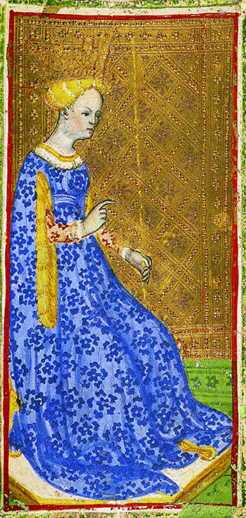 Tarot Viscontich Brera-Brambilla: Cesarz i Królowa, warsztat Bonifacia Bemba, poł. XV w.