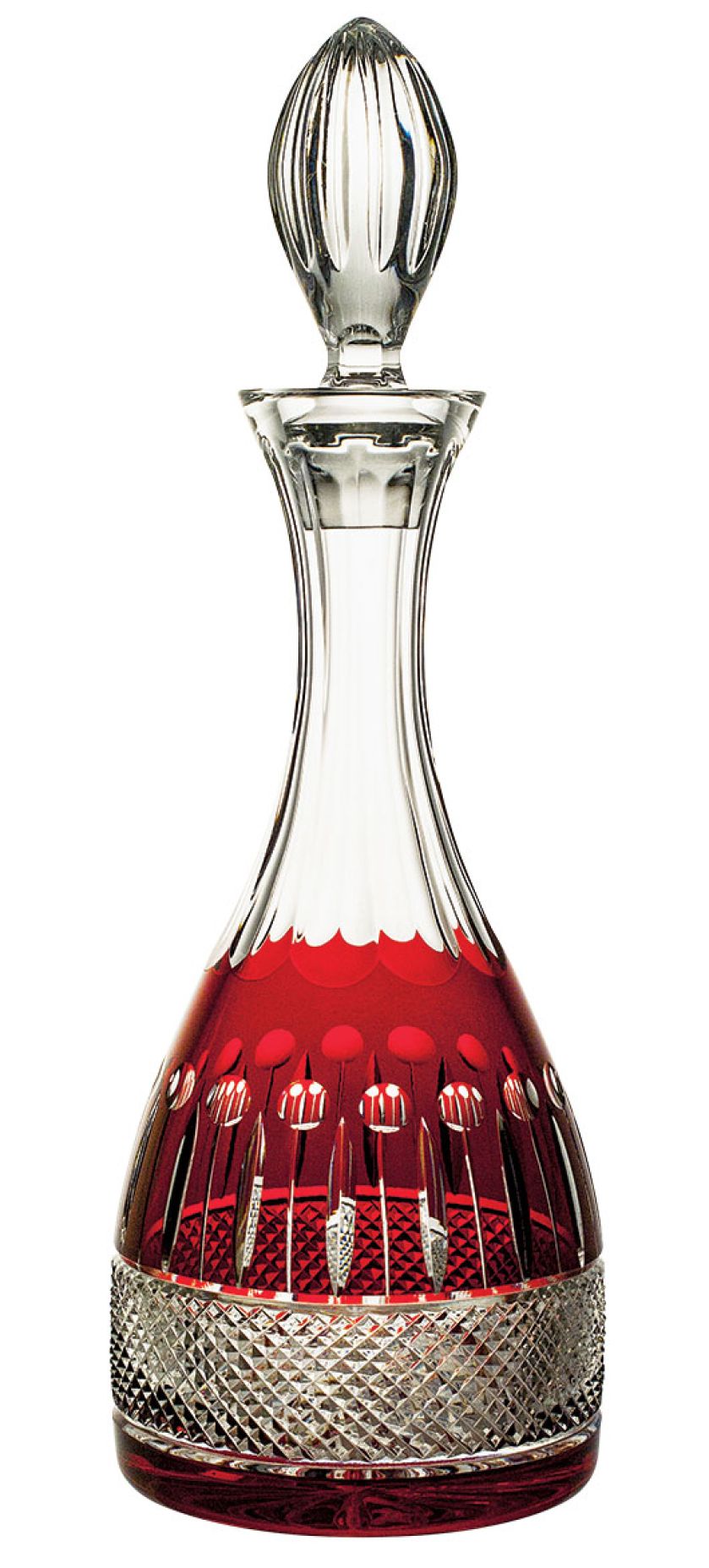 Karafka ze szkła kryształowego, ręcznie malowana – HUTA JULIA