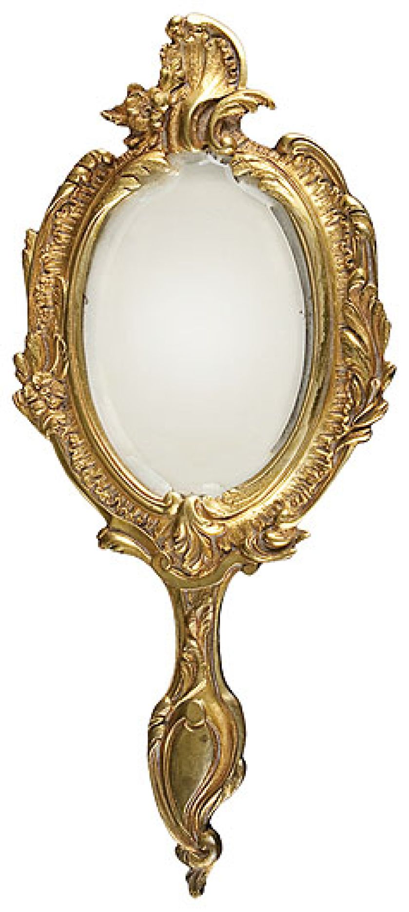 Rokokowe lusterko ze złoconego brązu, ok. 1900 r.
