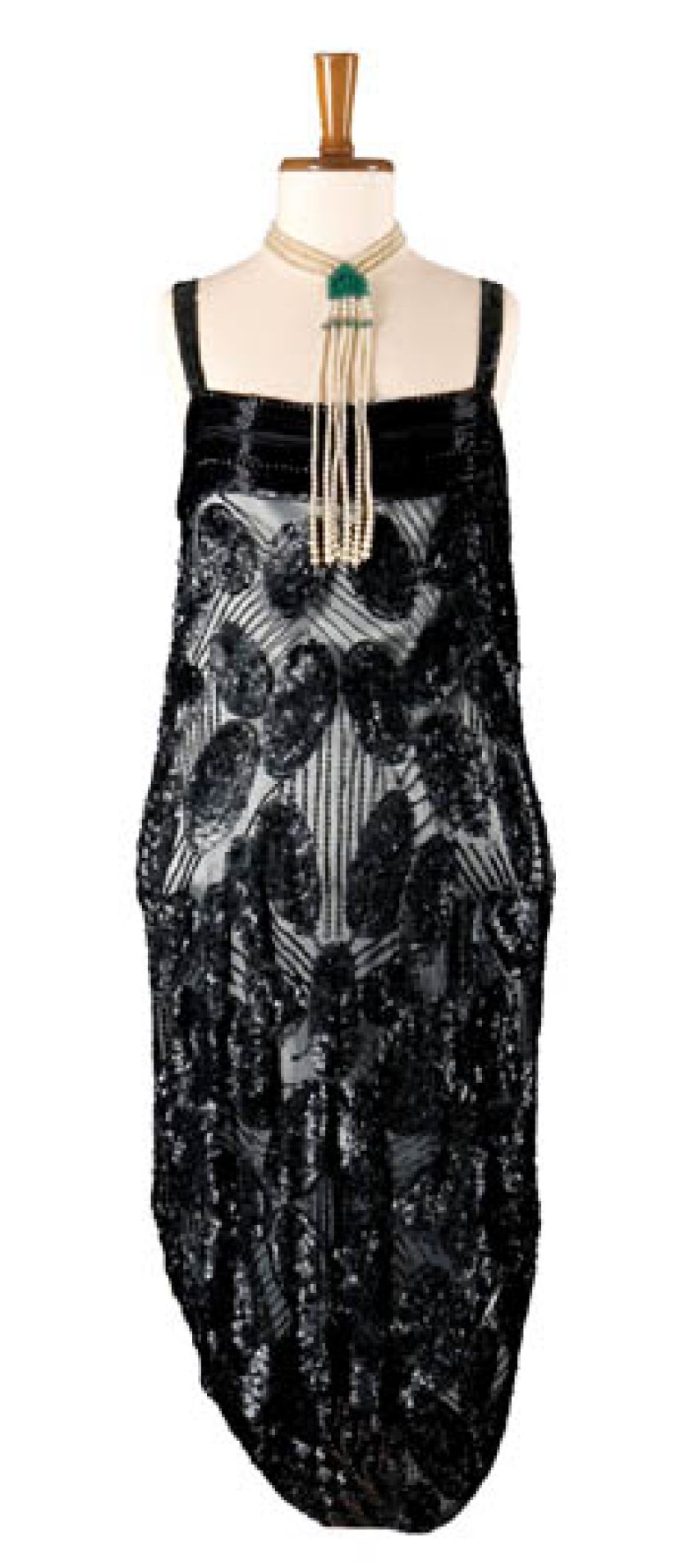 Suknia-koszula z czarnych cekinów, lata 20. XX w.