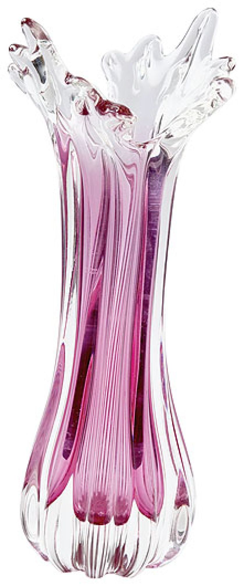 Charakterystyczny dla Murano dwukolorowy wazon.