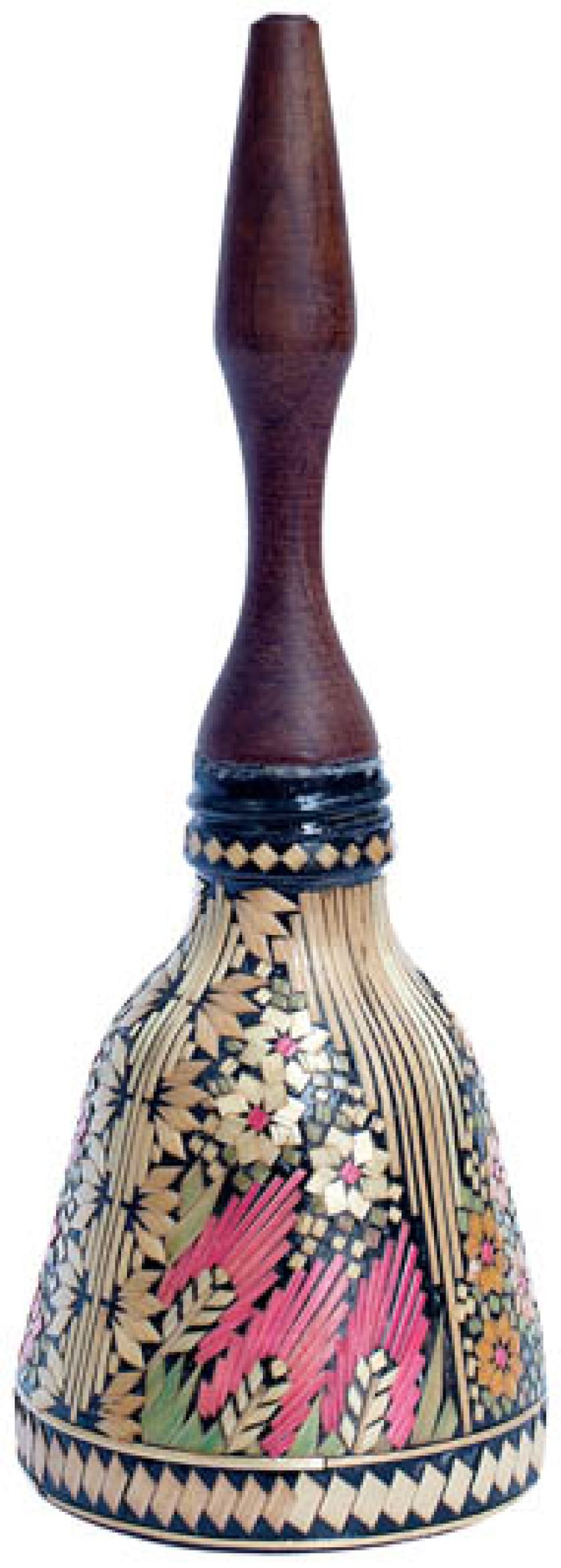 Brazylijski, z butelki oklejonej słomkami, XX w. Dzwonek z kolekcji Lecha Pileckiego