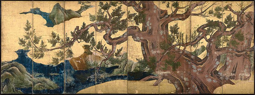 Z pejzażem, Kanō Eitoku, II poł. XVI w., Japonia