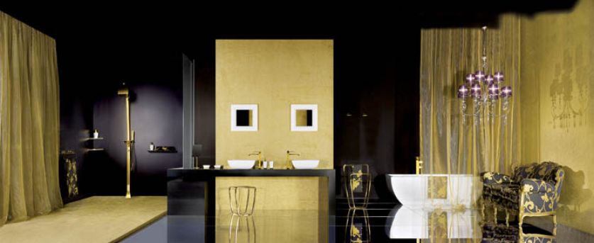 Łazienka z rozmachem, dopracowana w najmniejszych szczegółach, kolekcja Mimi. GESSI