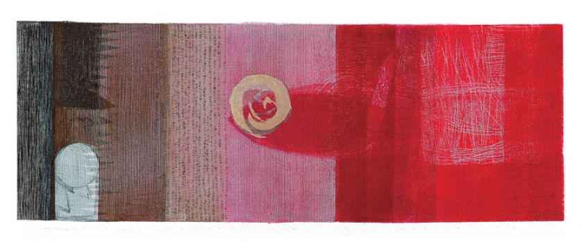 Z cyklu: Nieczesane z Kioto, linoryt, technika mieszana, 2004 r.