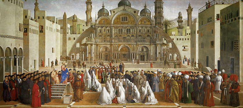 Kazanie św. Marka w Aleksandrii , Giovanni Bellini, 1504-1507 r., Pinacoteca di Brera, Mediolan