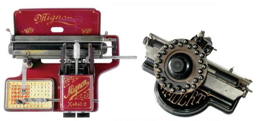 Maszyna Mignon, Niemcy, pocz. XX w., www.typewritermuseum.orgUnikatowy Lambert zaprojektowany przez Franka Lamberta z 1880 r.