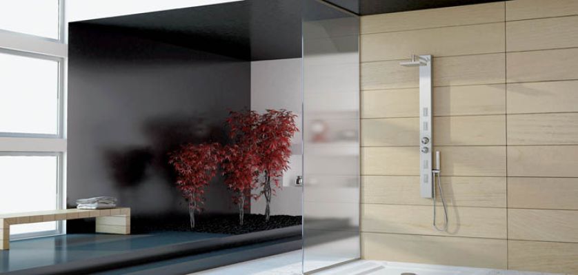 Ścienny panel Skin z czterema dyszami do hydromasażu. JACUZZI