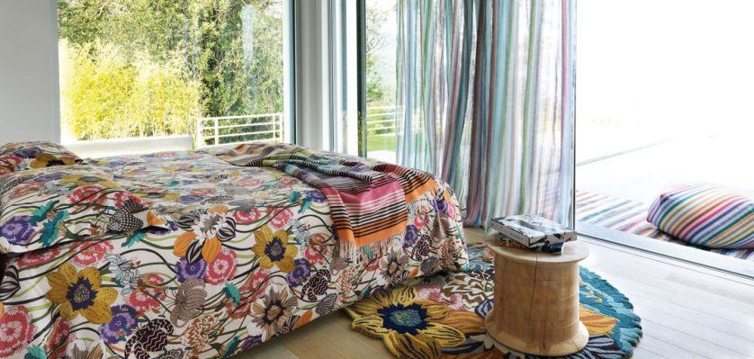 Tkaniny do sypialni z kolekcji LILIUM MULTICOLOR