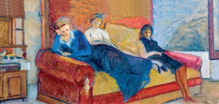 Leon Chwistek Lektura poobiednia , ok. 1919 r., cw 35 000 zł, cs 46 000 zł, AGRA-ART.