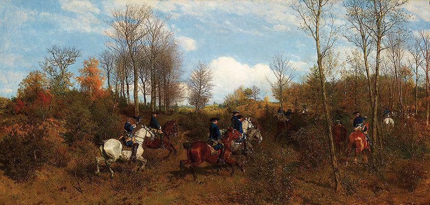 Maksymilian Gierymski Polowanie par force na jelenia , 1874 r., Kunsthalle Kiel