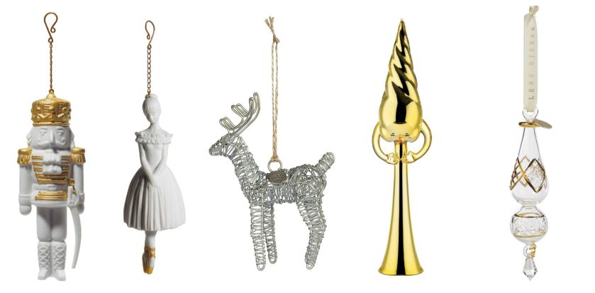 Dziadek do orzechów i baletnica Lladro, acuerdo.pl, renifer Angella, wonderhome.pl, czubek na choinkę Alessi, fabrykaform.pl,