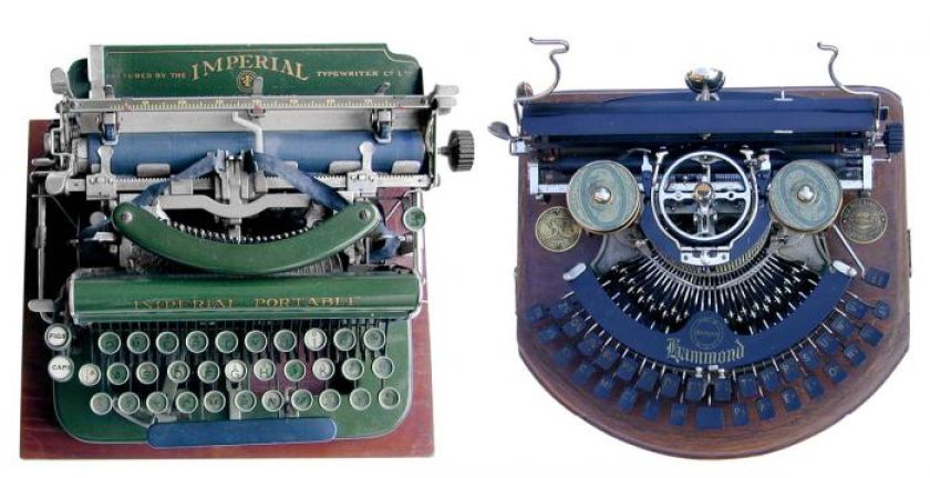 Imperial Portable produkowana przez Imperial Typewriter Company w Anglii, 1911 r., www.typewritermuseum.orgHammond Multiplex,