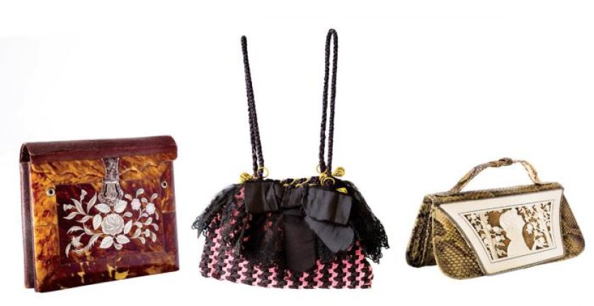 Skórzana torba z szylkretowym przodem inkrustowanym masą perłową, 1820 r., Niemcy, Tassen Museum Hendrikje/Museum of