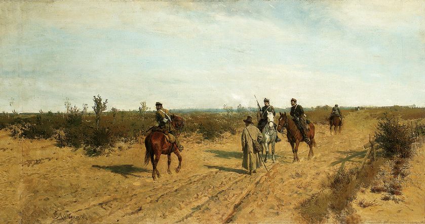 Maksymilian Gierymski Patrol powstańczy , 1872-73 r., MN w Warszawie