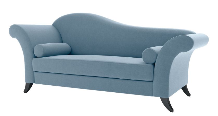 SOFA LIVIA, fantazyjna linia na wygiętych nóżkach, obicie przypomina aksamit, ADRIANA, adrianafurniture.com