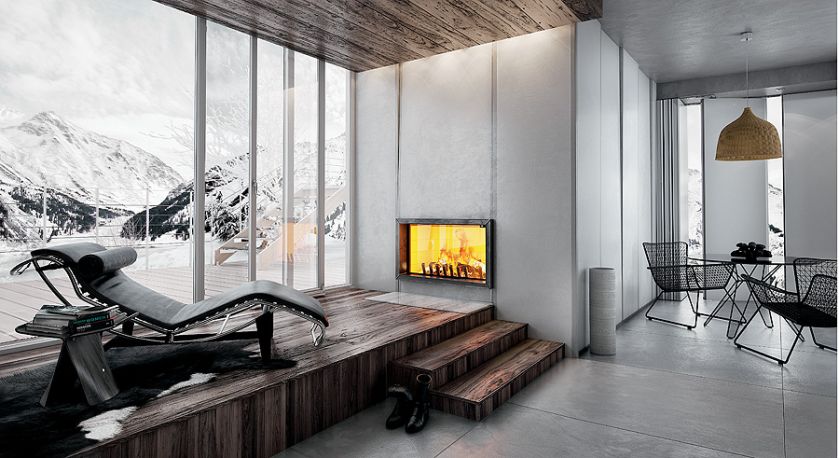 Wkład kominkowy Atraflam, JØTUL. Kominki i grzejniki – 30 inspiracji do salonu, sypialni, kuchni i łazienki