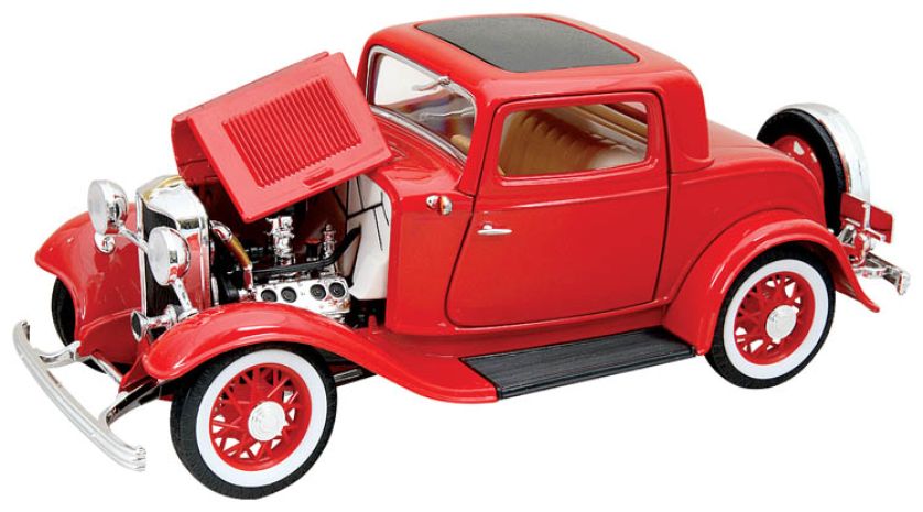 Ford V8 3-window coupe, 1932r. Pan samochód i samochodziki