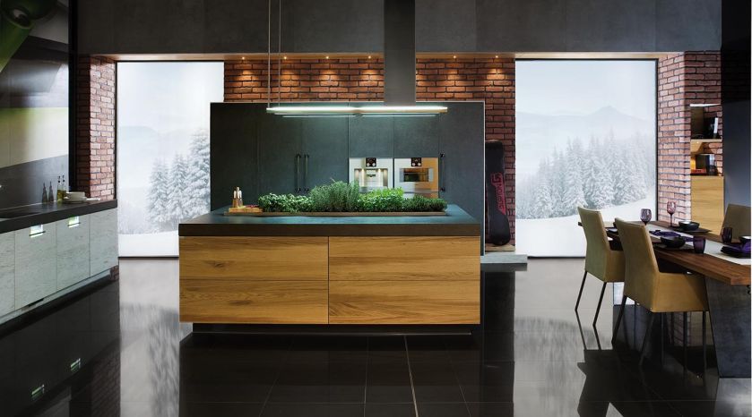 RUST DESIGN, meble z kolekcji Rust R5 Beton z zielnikiem na blacie, Rust Mebel.