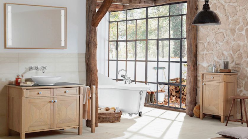rustykalna łazienka inspiracje
