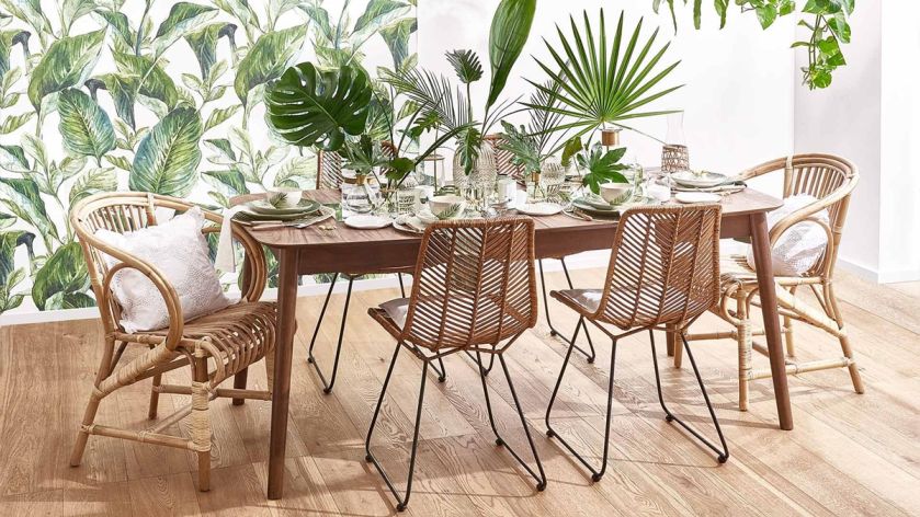 jadalnia w stylu boho