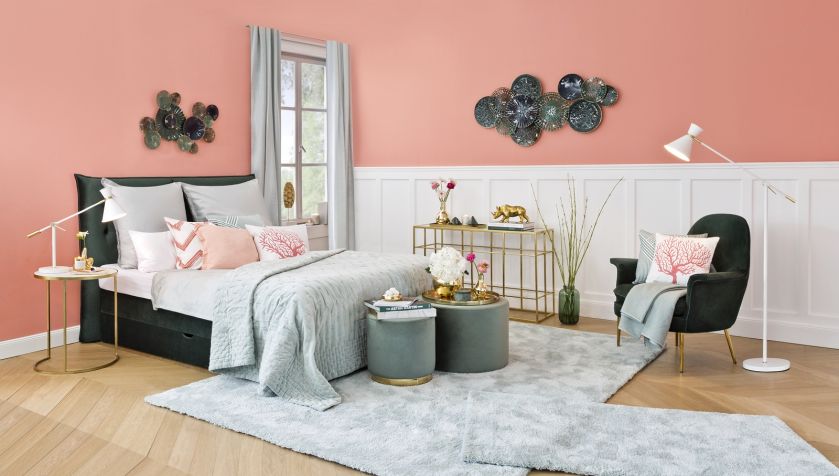 Sypialnia kolorze Living Coral, Westwing, westwingnow.pl