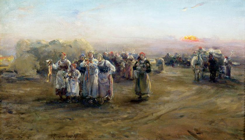 Alfred Wierusz-Kowalski, Dożynki , przed 1900 r., cw 137 tys. zł, REMPEX