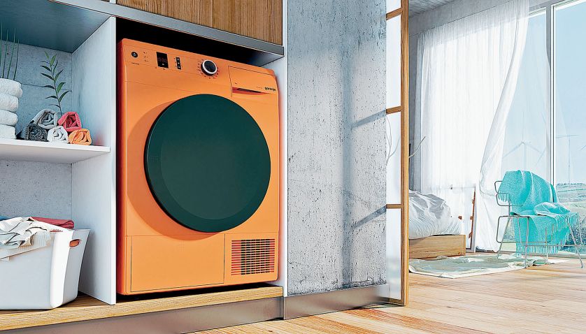 Kondensacyjna suszarka z pompą ciepła suszy bieliznę w temperaturach niższych niż tradycyjne, do 9 kg