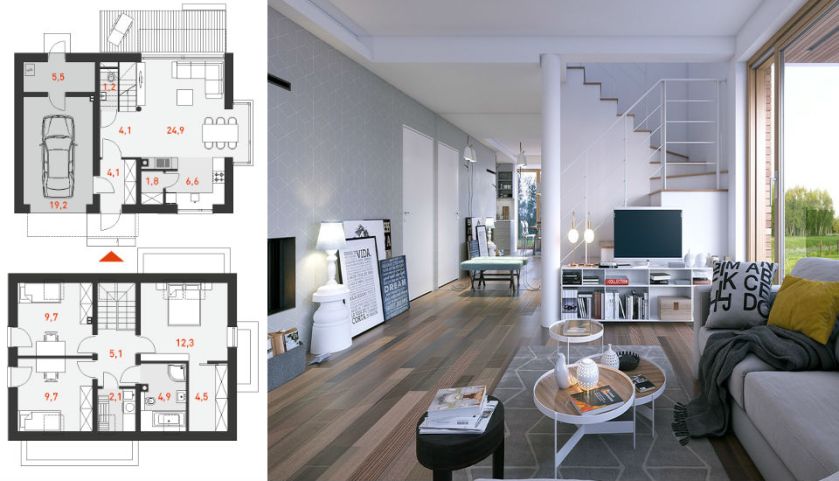 Pomysły na urządzenie małego domu. Projekty i aranżacje