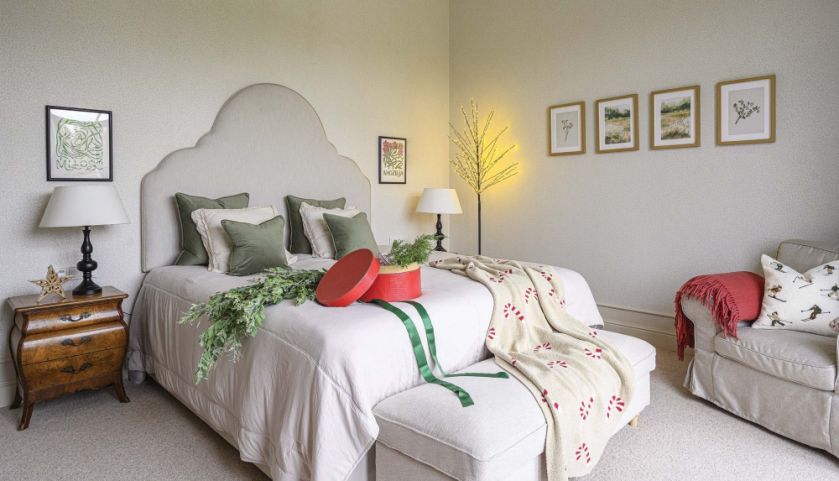 sypialnia w stylu skandynawskim i angielskim