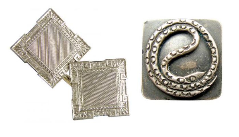 W stylu art déco, ok. 1925 r., WWW.JEWELRYEXPERT.COM Platerowe, 1 poł. XX w., cw 150 zł, DESA UNICUM